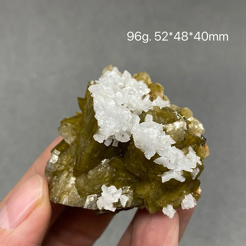 100% natural siderite and muscovite chalcopyrite symbiotic crystal rough stone gem specimen