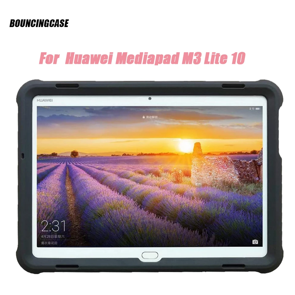 Cover For Huawei Mediapad M3 Lite 10 Tablet BAH-W09 L09 Bumper Shockproof Heavy Duty Silicone Rugged Case