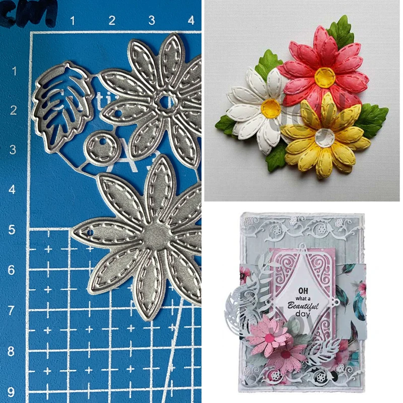 Lucky Goddess Metal Cutting Dies 4pc Marigold diy Scrapbooking Photo Album Decorative Embossing Paper Card Crafts Die