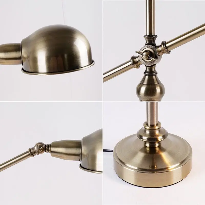 American Mtyle Minimalist Metal Table Lamp For Living Room Creative Personality Eye Protection Learning LED Desk Bedside Lamp