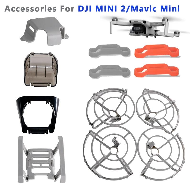 Per DJI MAVIC Mini 2 carrello di atterraggio lente cofano puntelli supporto elica protezione accessori batteria per Mavic Mini/DJI Mini 2/SE Drone