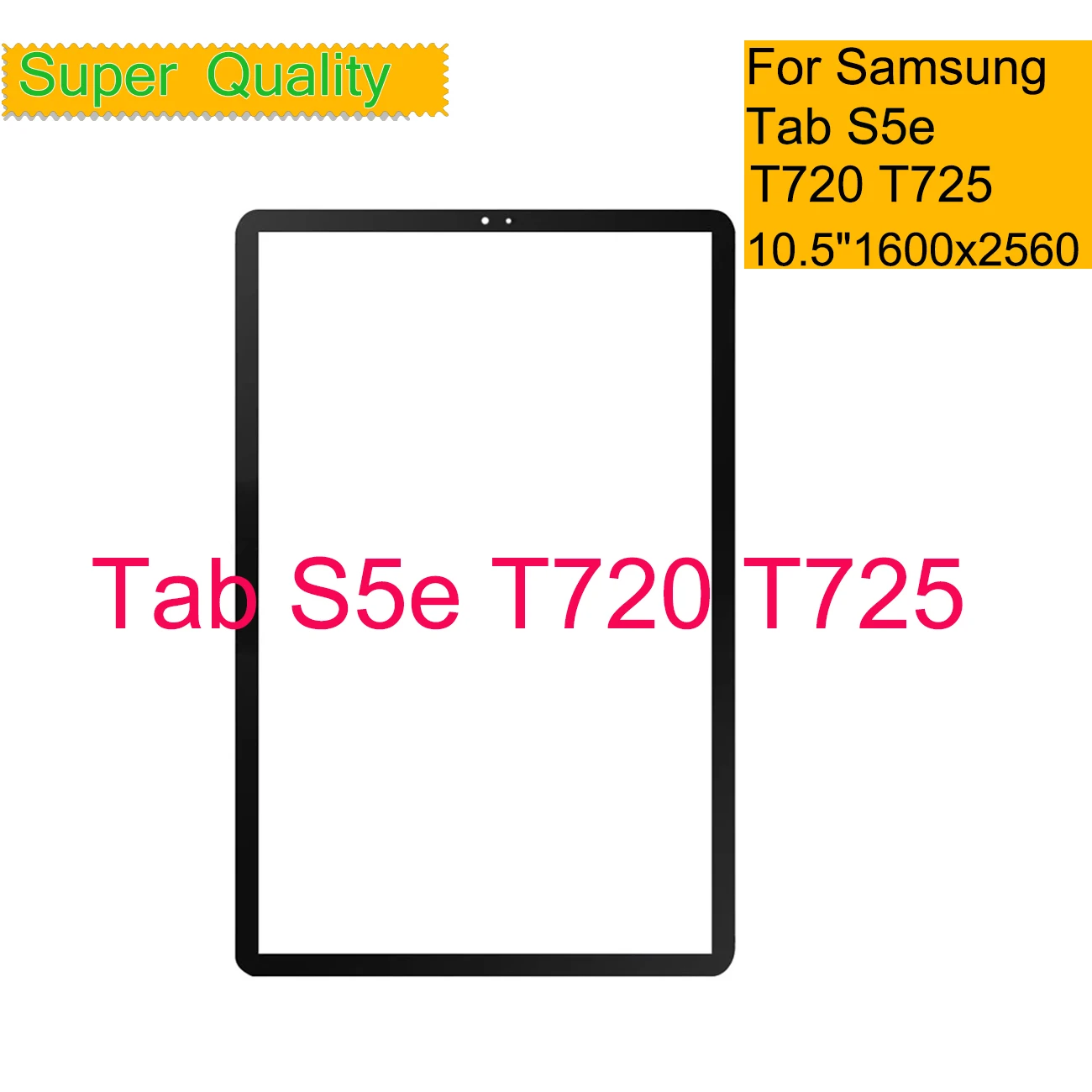 

10Pcs/Lot For Samsung Galaxy Tab S5e T720 T725 Touch Screen Panel Tablet SM-T720 Front Outer LCD Glass Lens With OCA