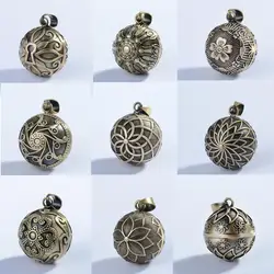 Eudora 20 mm Copper Vintage Harmony bola ball bell Flower /Sun /Celtics Knot chime ball only Pendant 26 Style wholesale 5pcs/lot