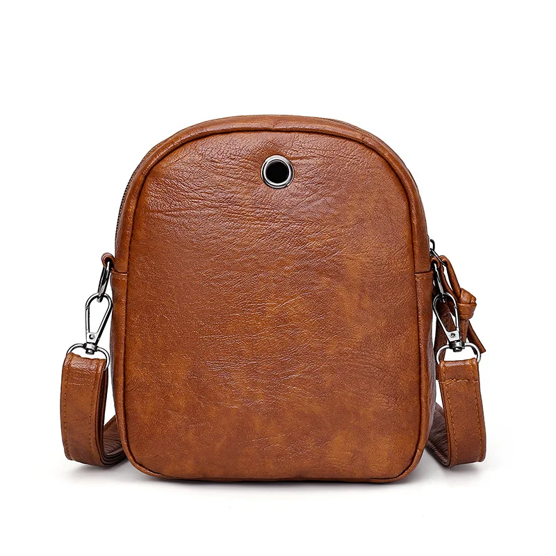 Vintage Designer Shoulder Messenger Bag Casual Handbag Crossbody Bags for Women PU Leather Small Daily Phone Pocket Purse sac