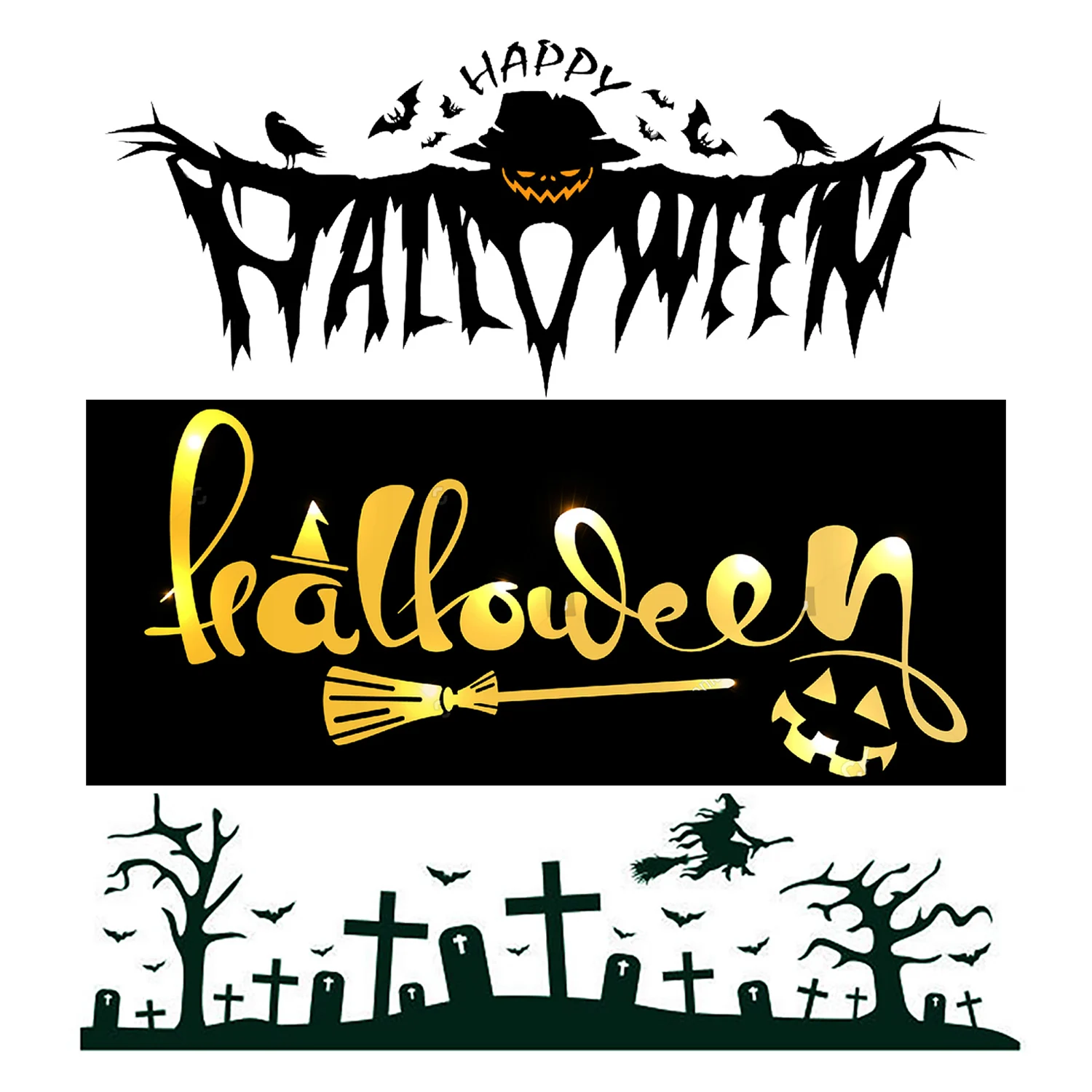 140mm Happy Halloween Word Text Metal Cutting Dies Trick or Treat Stencil For DIY Scrapbooking Card Craft Decor