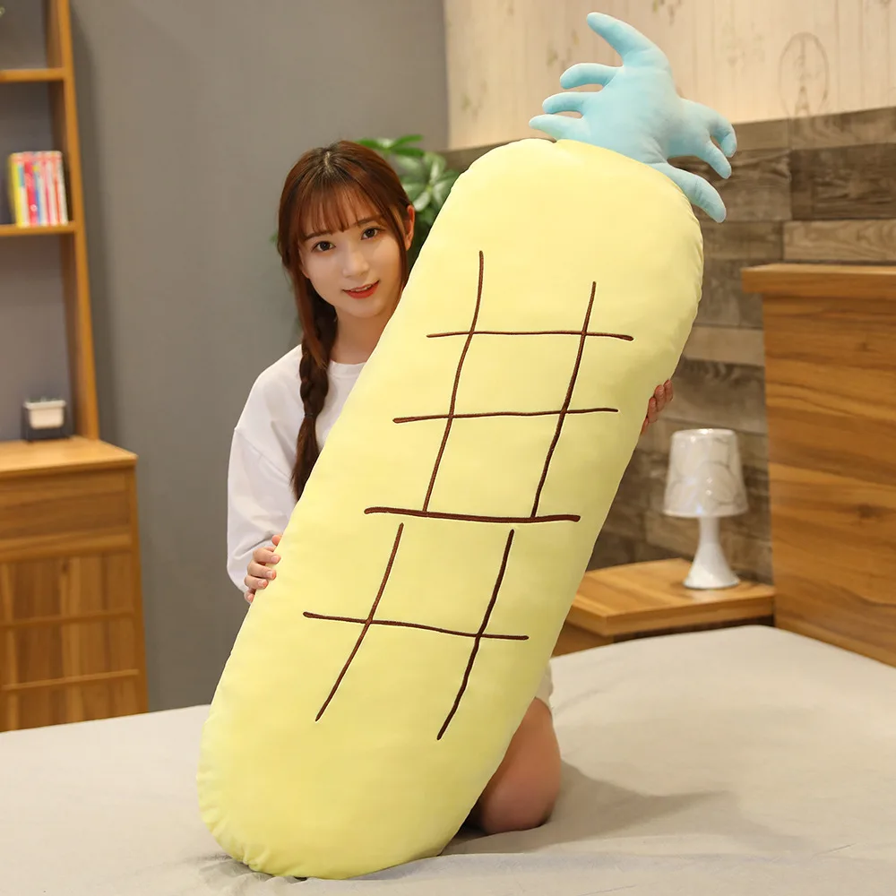 Kích Thước Lớn Sáng Tạo Quả Sang Trọng Dài Gối Nhồi Bông Cây Xương Rồng Dâu Cà Rốt Dứa Sang Trọng Đồ Chơi Ngộ Nghĩnh Tặng Sofa Miếng