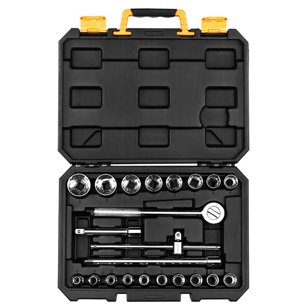 DEKO-Professional Car Repair Tool Set, Auto Ratchet, chave inglesa, chave de fenda, Tomada Kit Mecânica, W Blow-Molding Box, DKMT22