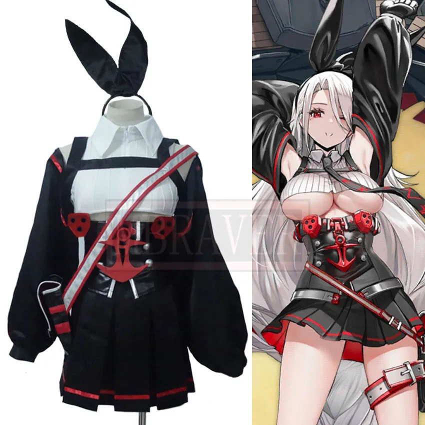 Azur Lane KMS Prinz Heinrich Cosplay Costume Halloween Christmas Party Uniform Custom Made Any Size