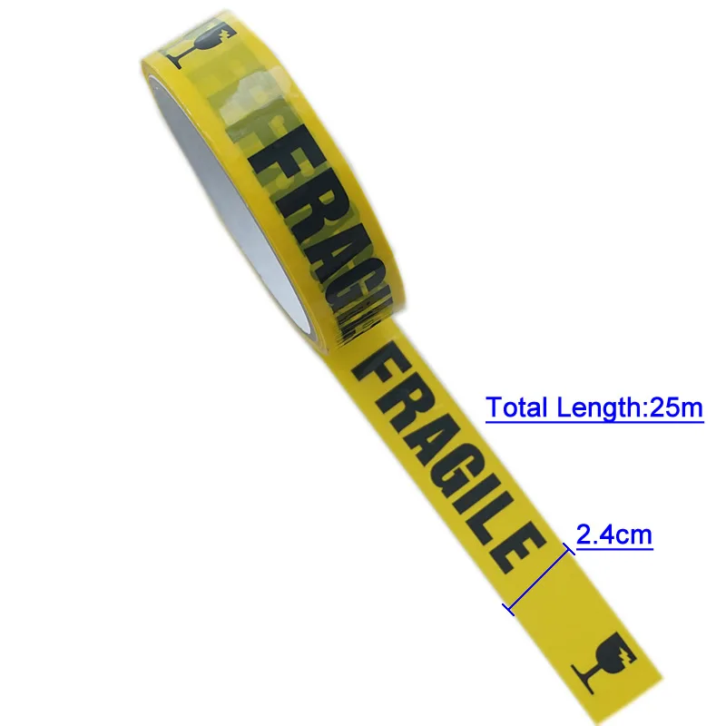 1 Roll 24mm*25m Yellow Warning Sign Tapes DIY Sticker Caution Danger Barrier Safety Reminder For Store Warehouse Factory School