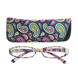 Ultralight Spring Hinge Reading Glasses Fashion Retro Flower Print Presbyopic Eyeglasses PC Frame Readers Eyewear with Pouch