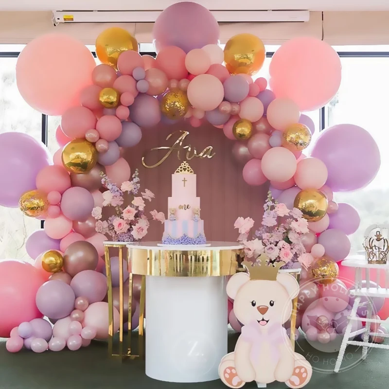 Candy Macaron Mix Balloons Baby Shower Globos Happy Birthday Party Wedding New Year Engagement Proposal Background Decoration image 5