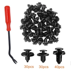 100pcs 7mm 8mm 10mm Nylon Bumper Fastener Rivet Clips Rivet Expansion Screws Plastic Push Rivets Car Clips+1PC Fastener Remover