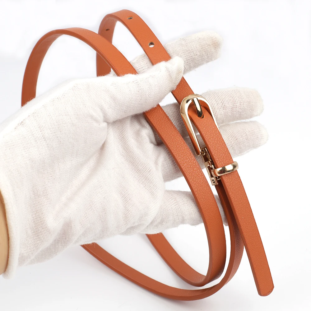 

Multi-color Women Faux Leather Belts Candy Color Thin Skinny Waistband Adjustable Belt Elastic Women Dress Strap Waist Belt