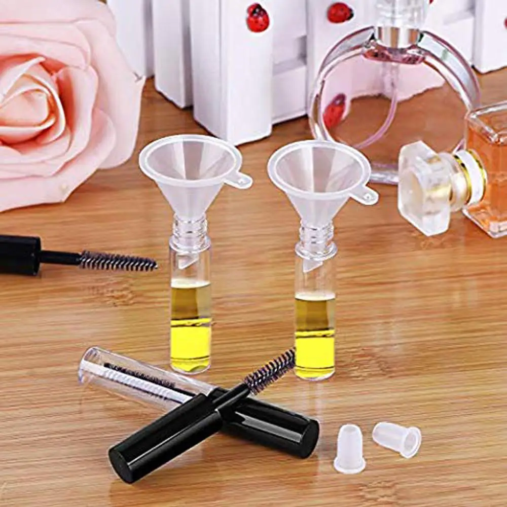 3PCS/Set 10ml Cosmetic Mascara Tube Empty Lip Gloss Eyelash Cream Vial Liquid Refillable Bottle With Funnel DIY Makeup Container