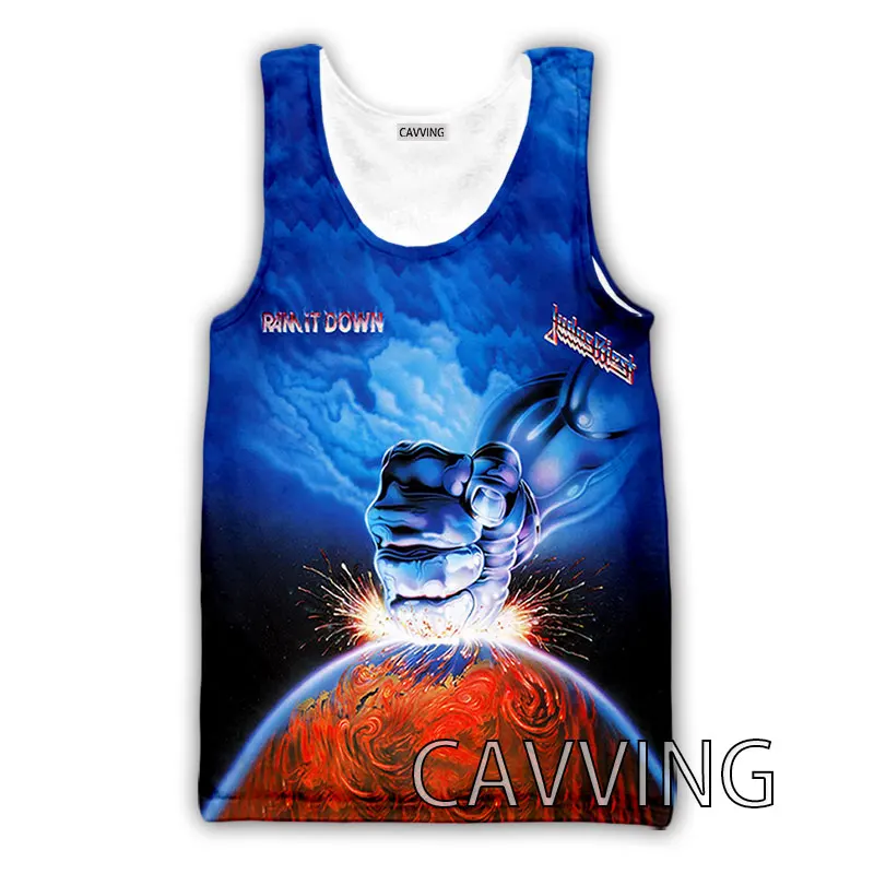 CAVVING 3D Printed  Judas Priest  Rock  Band Tank Tops Harajuku  Vest  Summer Undershirt Shirts Streetwear for Men/women