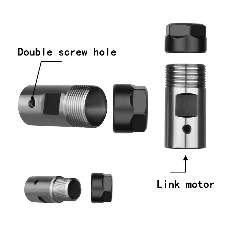 1PC ER11 ER16 ER20  Motor Shaft Spindle Cutter Rod 5mm 6mm 6.35mm 8mm 10mm 12mm 14mm Chuck Spindle Extension Rod CNC Tool Holder