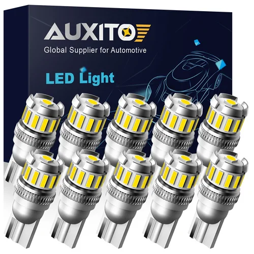 AUXITO 10x W5W T10 bombillas LED luces de posición de estacionamiento de coche luz Interior Canbus 6500K 168 194 para BMW VW Mercedes Audi A3 A4 E60