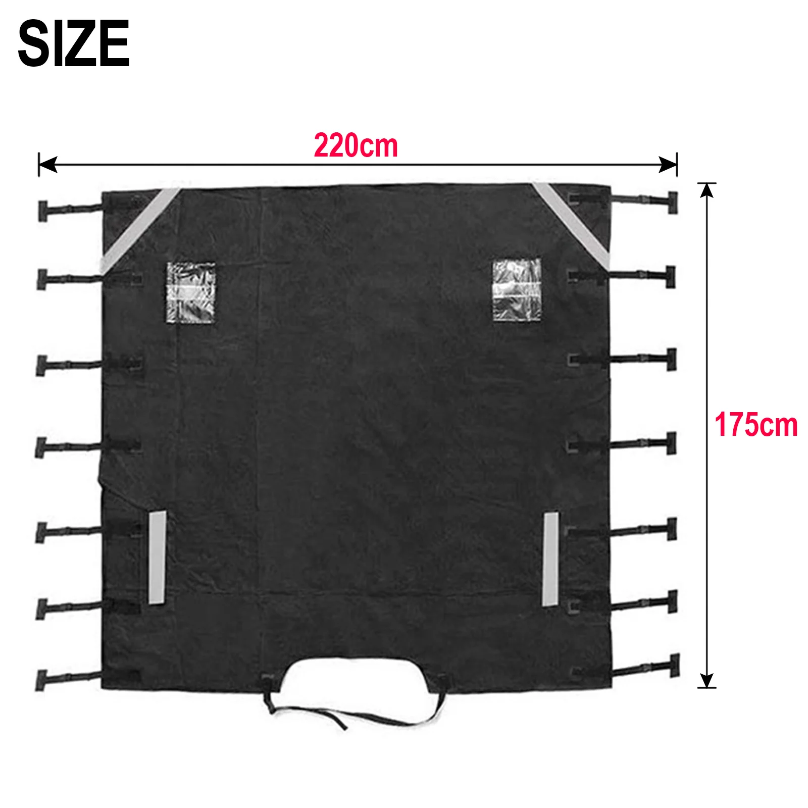 220x175cm RV Front Towing Cover Protectors Dustproof Universal Reflective Strip Motorhome Camper Trailer Caravan Accessories