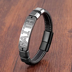 Luxury,Cubic Zirconia Letter,Men Bracelet,Classic,Gold-Plate,Braided Leather Rope,Women Bracelet,2021 Fashion Jewelry,Wholesale