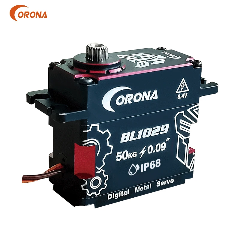 BL1029HV BL2068 Corona 50kg 60kg 0.09/0.08sec 8.4V Brushless IP68 waterproof metal gears servo RC car Buggy Crawler