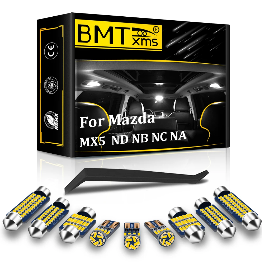 BMTxms Canbus  LED Interior Lights For Mazda MX5 MX 5 ND NB NC NA Miata MK1 MK2 MK3 1990 1997 2016 2017 2019 2020 Accessories