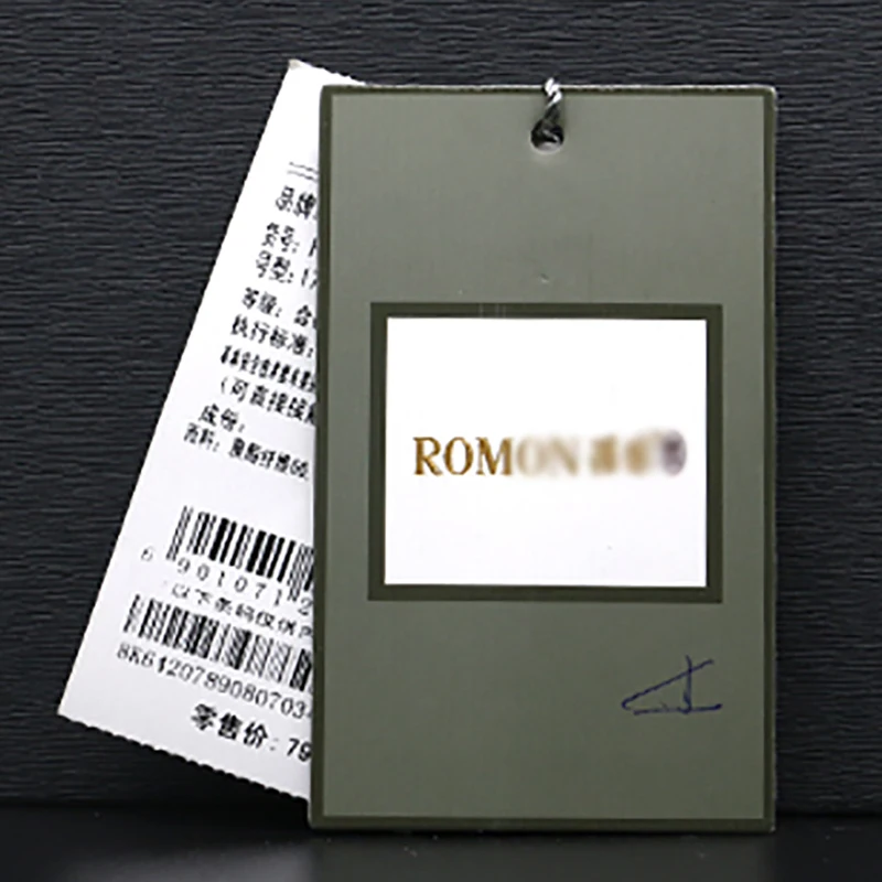 Gratis Ontwerp Tag Aangepaste Kleding Label Custom Logo Vrouwen Kleding Opknoping Universele Card Printing