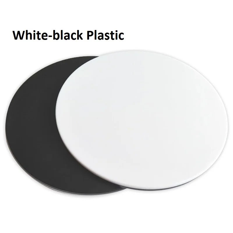 Stereo Microscopio Fase di Lavoro Trasparente Traslucido Rotondo Campione Piatto di Vetro Glassato Bianco Nero di Plastica Bordo di Lavoro