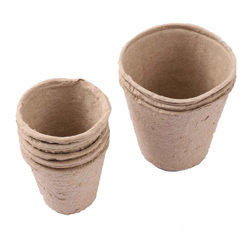 30 Pcs Biodegradable Paper Pulp Cultivation Cup Plant Seedling Nursery Peat Pots Garden Plating Germination Pots