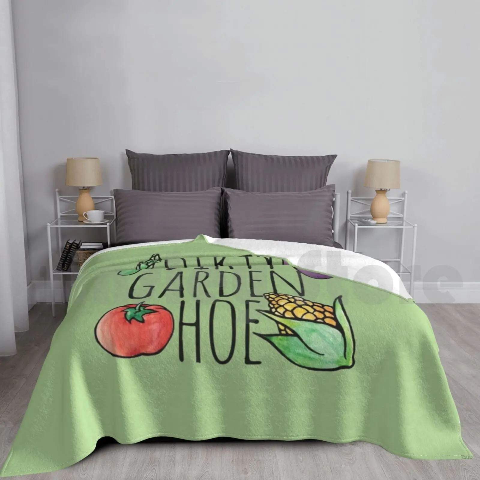 Dirty Garden Hoe Gardening Blanket Super Soft Warm Light Thin Dirty Garden Hoe Garden Gardener Gardens Veggie Funny