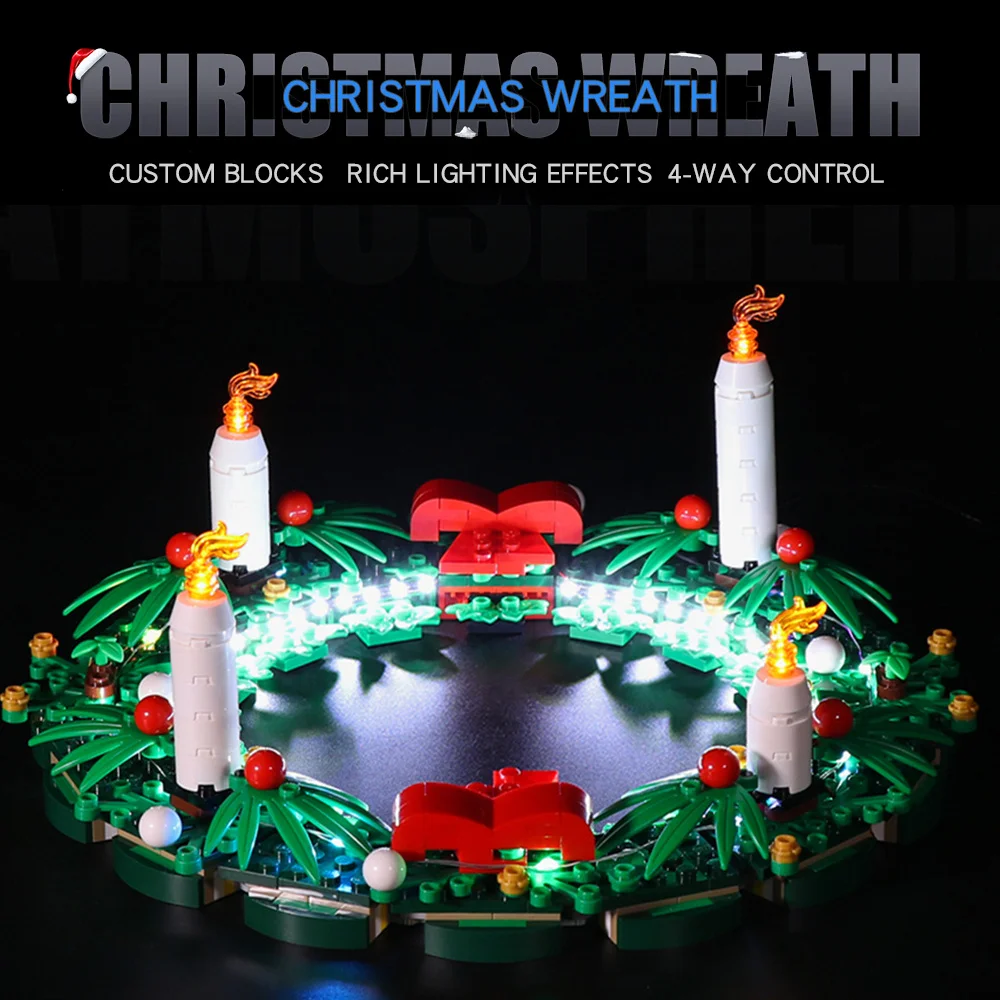 Vonado LED Lighting Set for 40426 Christmas Wreath Collectible Model Toy Light Kit, Not Included the Building Block