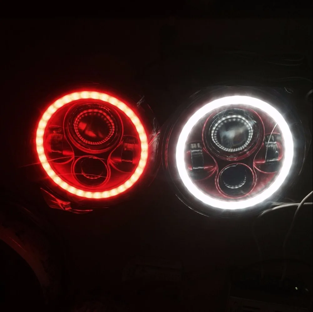 Red Halo 7 Inch LED Headlight 4 1/2\