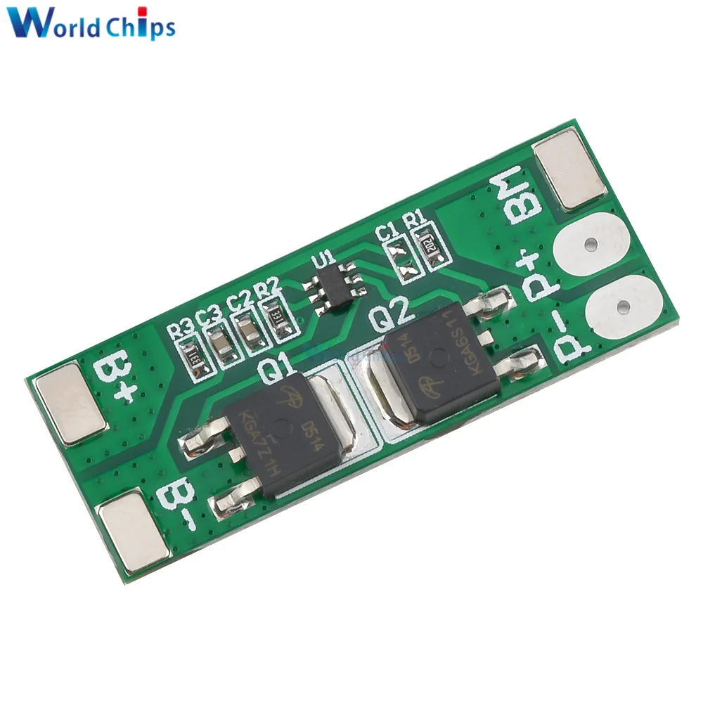 BMS 2S 6.4V 10A Lifepo4 Battery Protection Board Charging PCB PCM Short Circuit Delay Self Recovery For LED Light/Power Bank