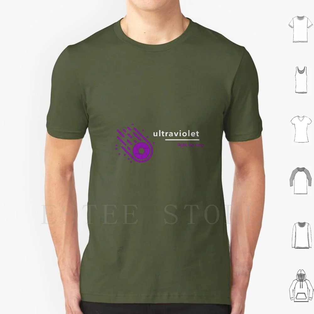 Ultraviolet Light My Way T Shirt DIY Big Size 100% Cotton Ultraviolet Light Way Show Visible See Invisible Spectrum Song Baby