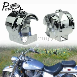 Chrome Aluminum Handlebar Switch Housings Cover For Honda Shadow VTX 1300 2003-09 VT1300 2010-2013 VT 750 Spirit ACE Aero VT600