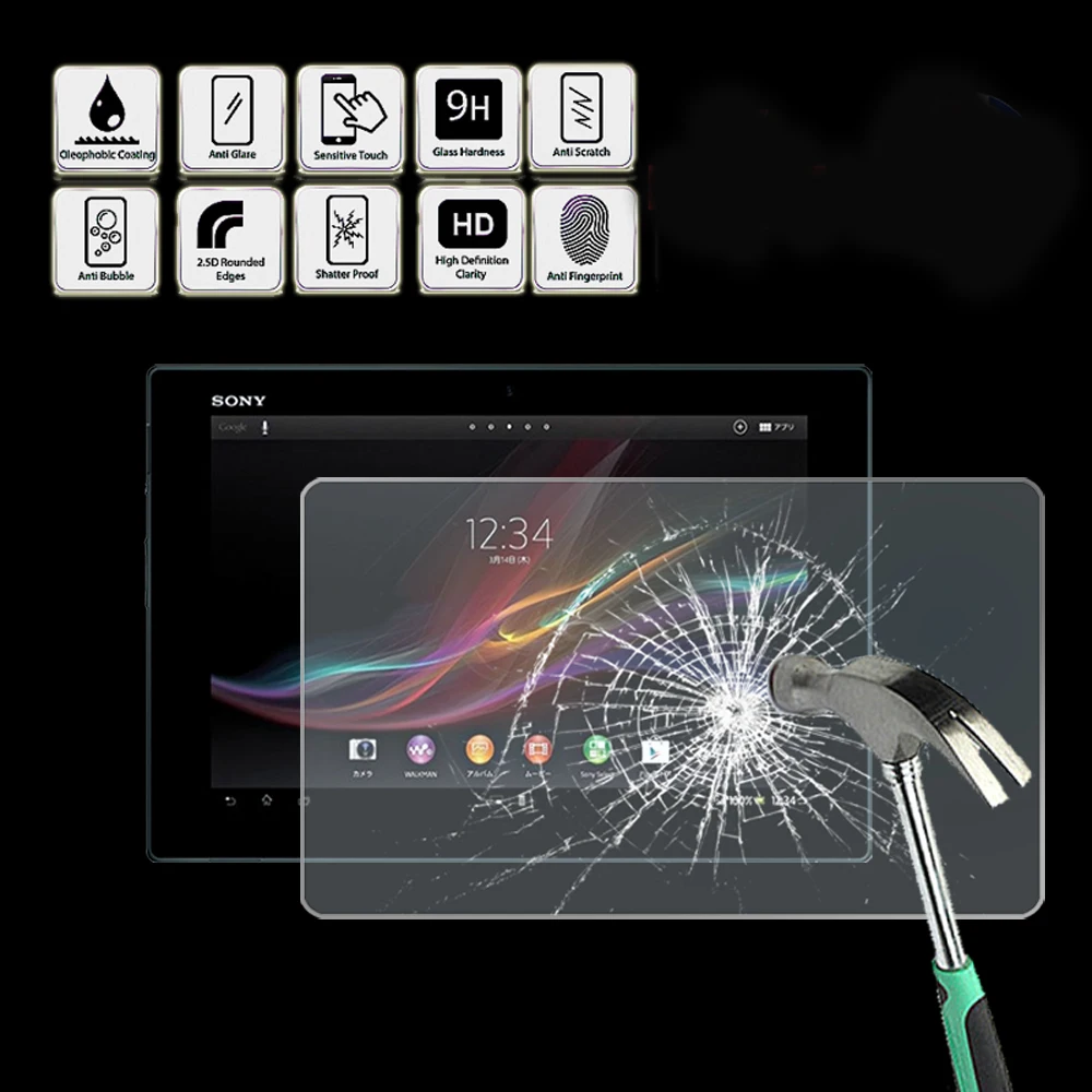 

Закаленное стекло для Sony Xperia Tablet Z-Tablet, Защитная пленка для экрана с защитой от отпечатков пальцев