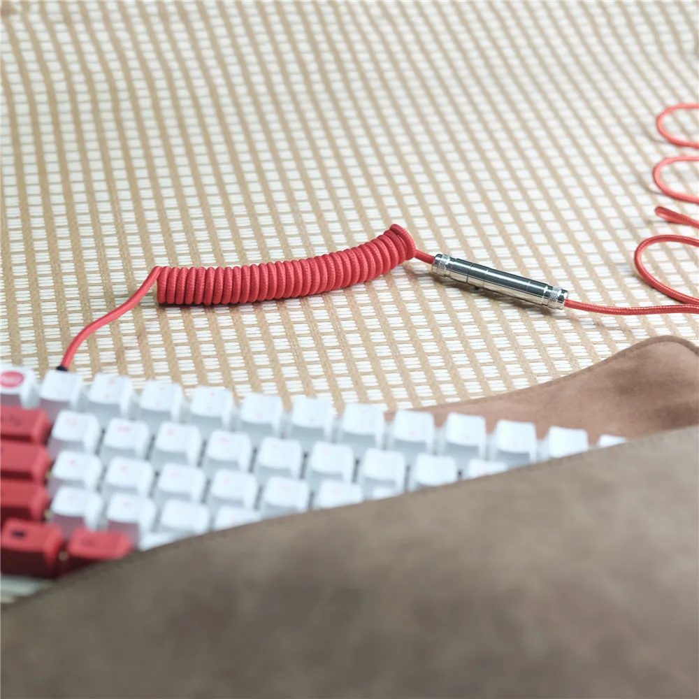 USB Metropolis Coiled Cable Aviator Connector Mechables Type c Coiling Keyboard Cable For Mechanical Keyboard