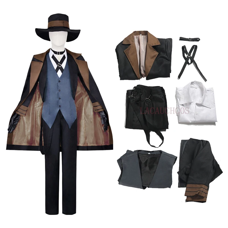 

Anime Chuya Nakahara Cosplay Bungou Stray Dogs Cosplay Costume Port Mafia Anime clothes Chuya Nakahara Men Suits uniform