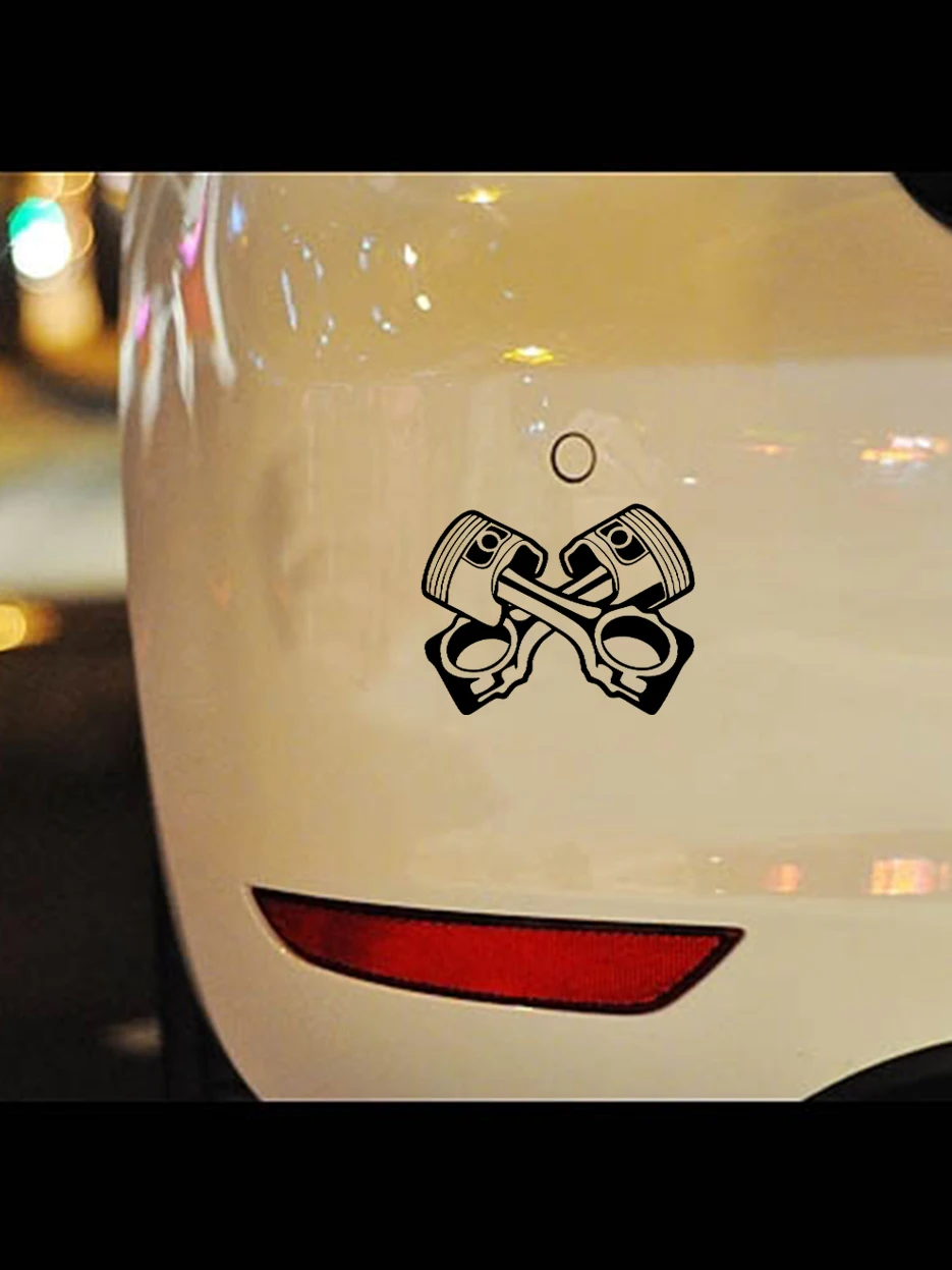 JKZ STKART Decals Cross Pistons CRSP Vinyl Die Cut Car Sticker 120mm*90mm ATV Motor Bike Truck Helmet Decal