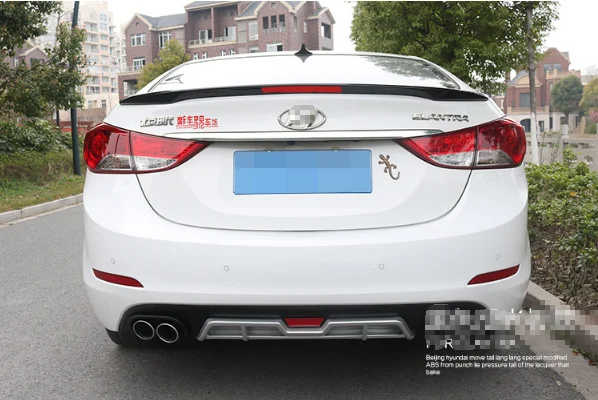 High Quality ABS Material for HYUNDAI ELANTRA 2012 2013 2014 2015 2016 2017 spoiler Car Rear Wing read stop brake lamp LED light