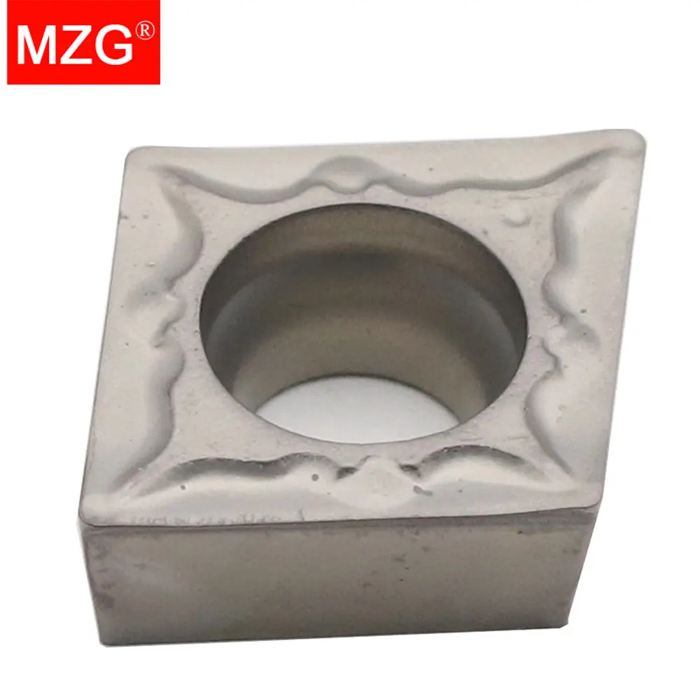 MZG 10PCS CCMT 09T3 0602 MT FG HQ ZN60 Turning Boring Cutter CNC Lathe for Steel Processing Cermet Insert