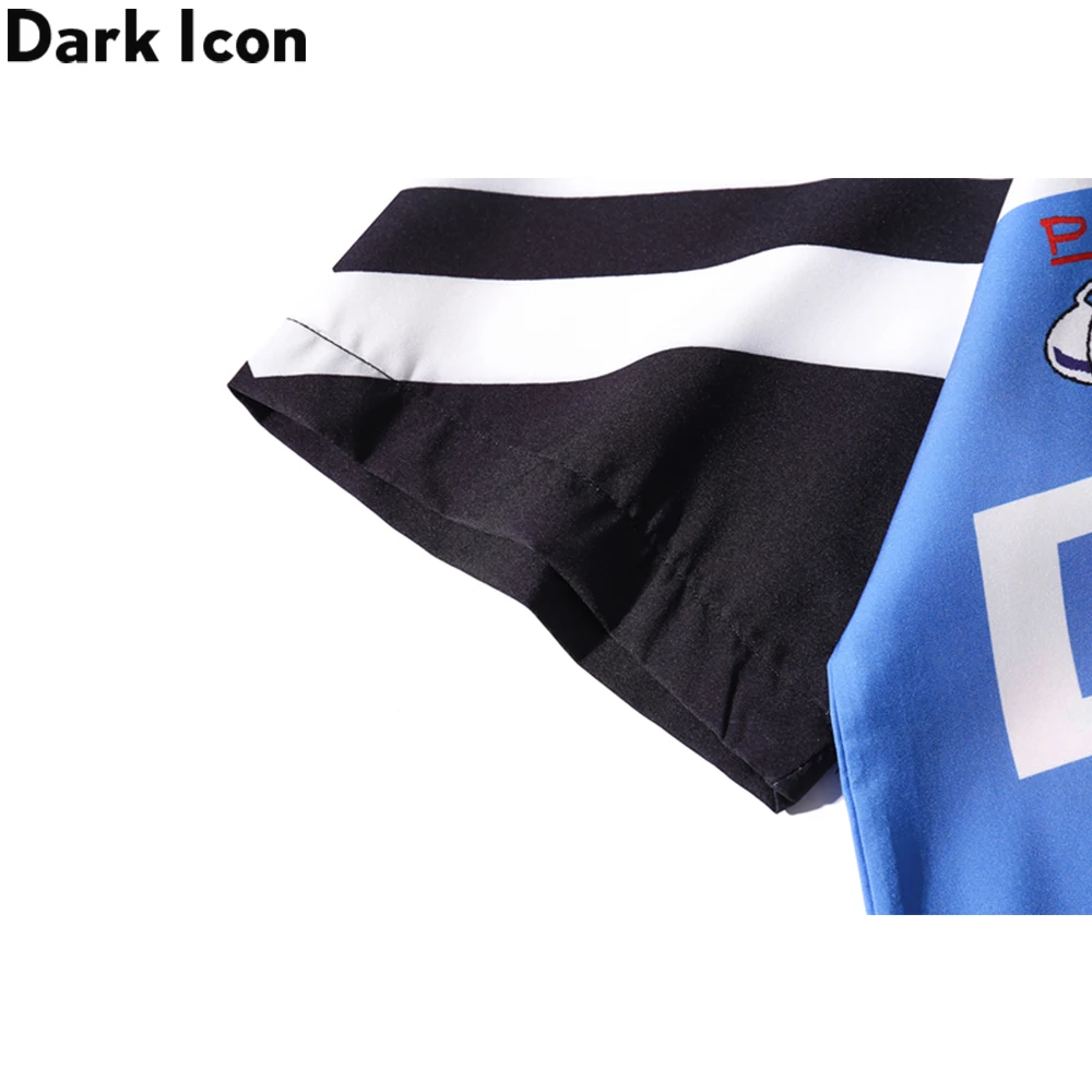 Dark Icon Summer Polo Shirt Men Vintage Streetwear Men's Hawaiian Shirt