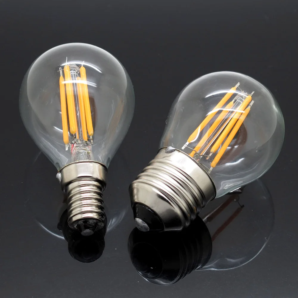 

10pcs/lot E27 E14 Led Bulb filament G45 Lamp 220v 230v 240v AC Small Bulbs lights Warm White/Cold White Super bright Edison bulb