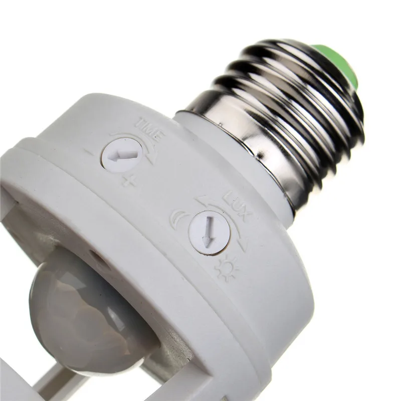 1 قطعة AC 110V-240V 60W PIR التعريفي الأشعة تحت الحمراء الحركة الاستشعار E27 LED مصباح قاعدة حامل W/ضوء التحكم التبديل لمبة المقبس محول