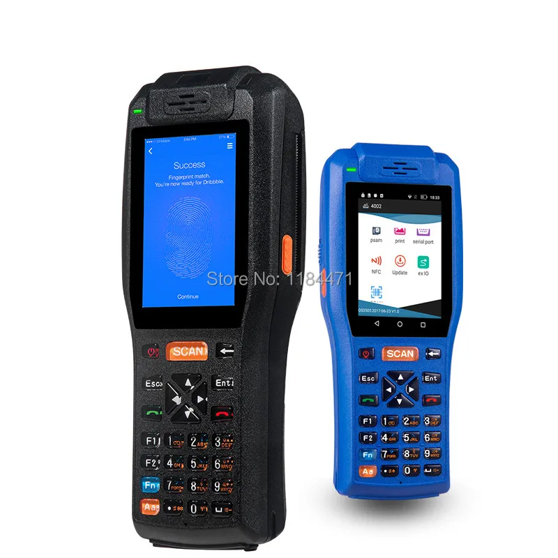 4G Android Handheld PDA 13.56HZ 1D Laser Barcode Scanner Industry Handheld Terminal With printer(1D version)