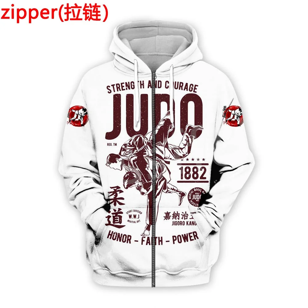 Tessffel Sports Martial Arts Jujitsu Judo Tracksuit Harajuku 3DPrint Men/Women Casual Funny Long Sleeves Pullover Zip Hoodies N6