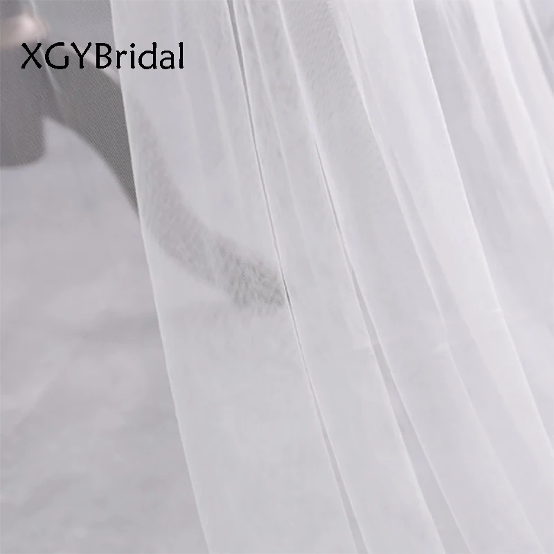 New Arrival Bridal Veil Long One-Layer Wedding Veil Cathedral Lace Edge Tulle White Ivory With Comb Wedding Accessories