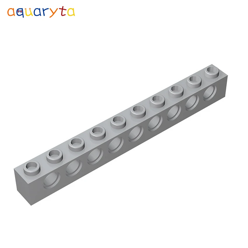 Aquaryta Building Blocks Technology Parts 1x10 Perforated Brick 9 Holes Compatible 2730 DIY Assembles Particles Toy for Children