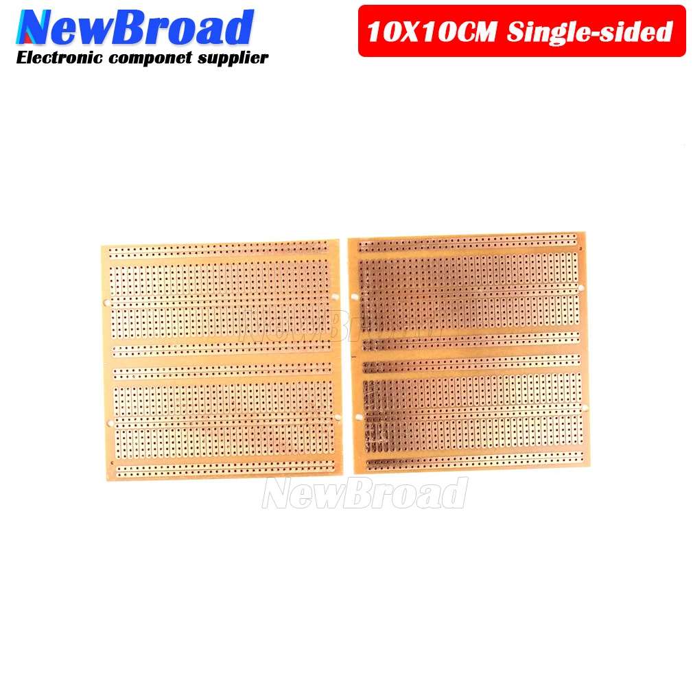 2PCS 10*10CM single-sided bakelite HB wiring integrated pad 2.54 spacing experiment   universal circuit board hole board PCB