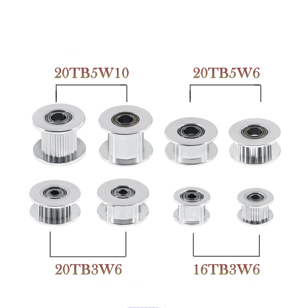 GT2 Idler Timing Pulley 16/20 Tooth Wheel Bore 3/5mm Aluminium Gear Teeth Width 6/10mm For I3 Ender 3 CR10 Blu-3 Printer Reprap