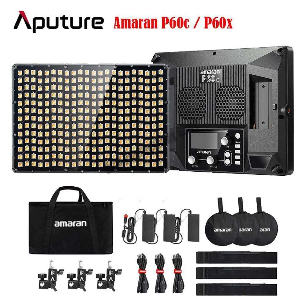 Aputure Amaran P60c P60x LED Photography Light RGB 2500K-7500K Professional Tiktok Short Video Outside Shooting Panel Lamp